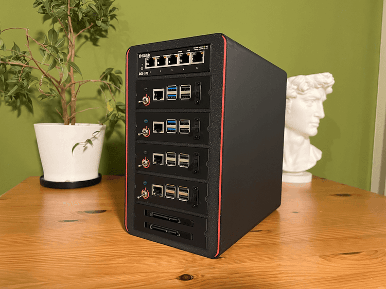 Desktop Raspberry Pi cluster 11