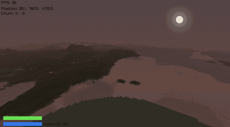Minecraft clone, big world test