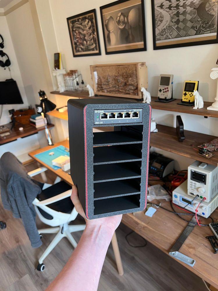 Desktop Raspberry Pi cluster 8